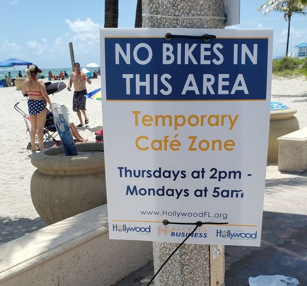 temporary cafe zone sign