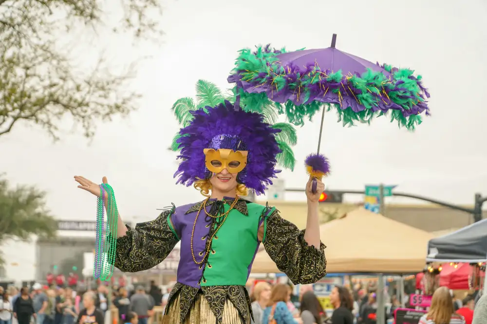 Mardi Gras Costume purple umbrella