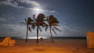 Hollywood Beach at night