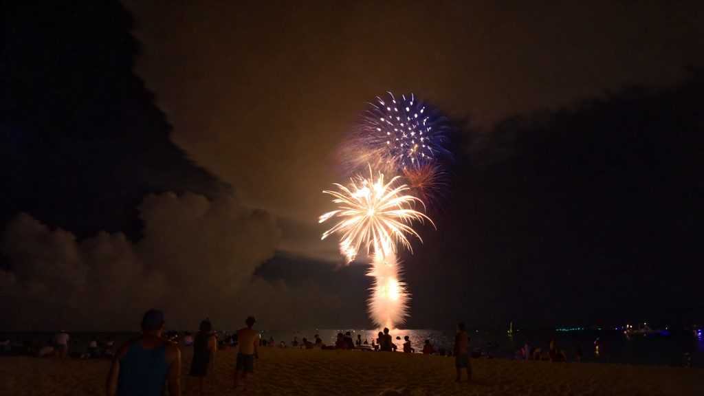 Fireworks on Hollywood Beach