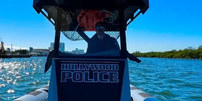 Hollywood Police Patrol Boat on Intracoastal Waterway