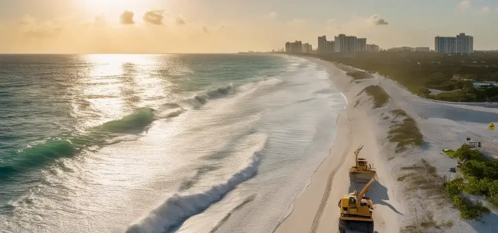 Sand Tilling Hollywood Beach