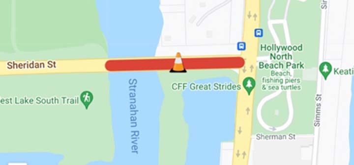 Hollywood Road Closure Sheridan St Bridge